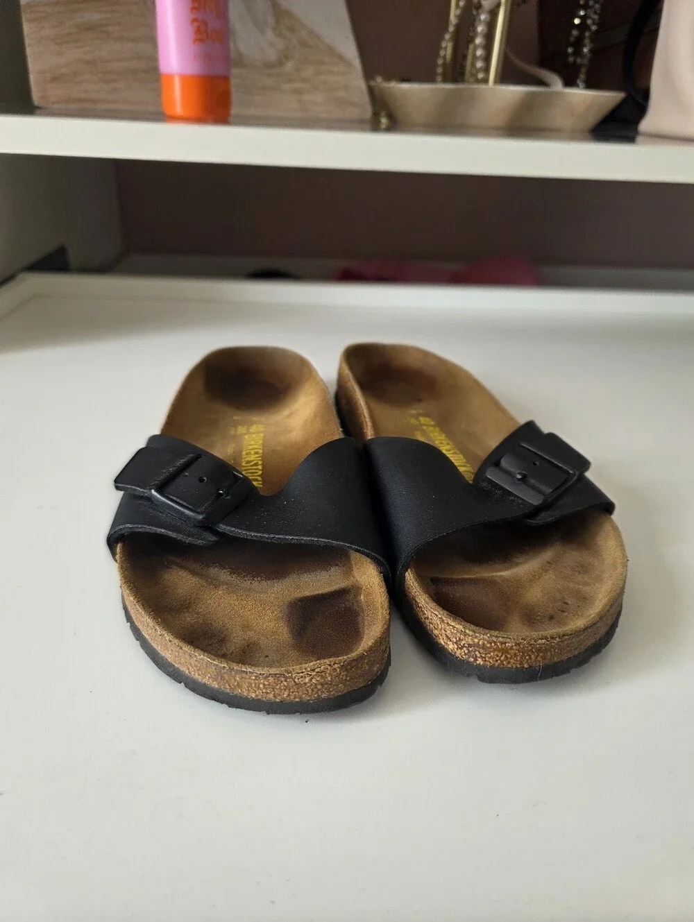 Birkenstock Black Single Strap Women's Sandals